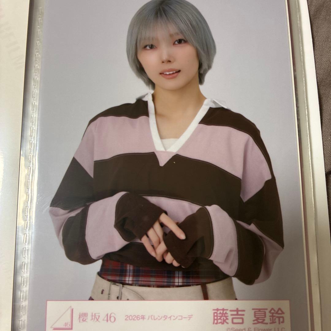 藤吉夏鈴 2026年バレンタインコーデ 櫻坂46 生写真 - メルカリ