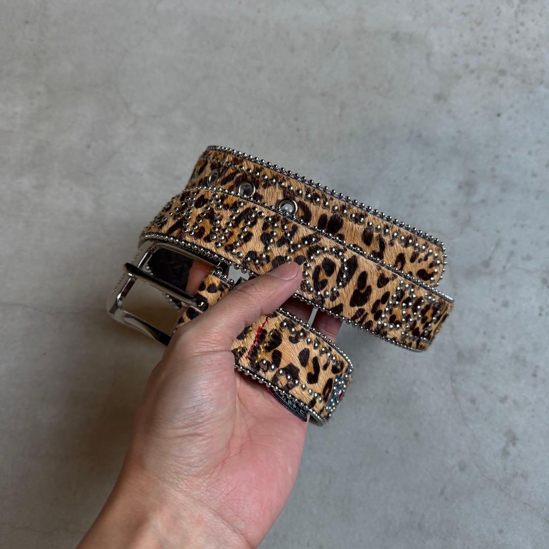 punkandyo レオパード スタッズベルト