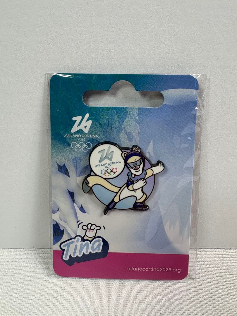 ミラノ・コルティナオリンピック Tina ピンバッジ ☆スピードスケート