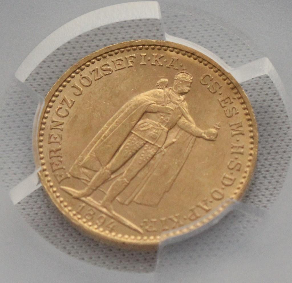 1894年 ハンガリー フランツ・ヨーゼフ 20コロナ金貨 PCGS MS62