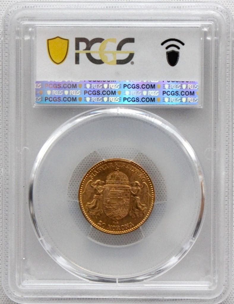 1894年 ハンガリー フランツ・ヨーゼフ 20コロナ金貨 PCGS MS62 - メルカリ