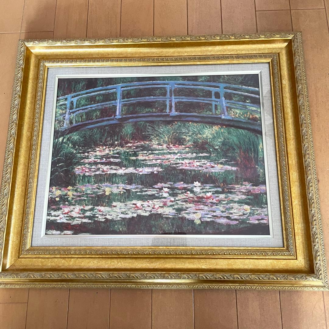 6号 モネ 立体複製名画 額付き 睡蓮（ジヴェルニーの日本橋）