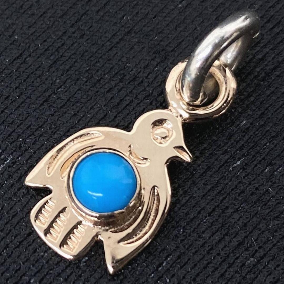 LARRY SMITH ローズゴールド ターコイズ サンダーバード ペンダント LARRY SMITH ローズゴールド ターコイズ サンダーバード ペンダント