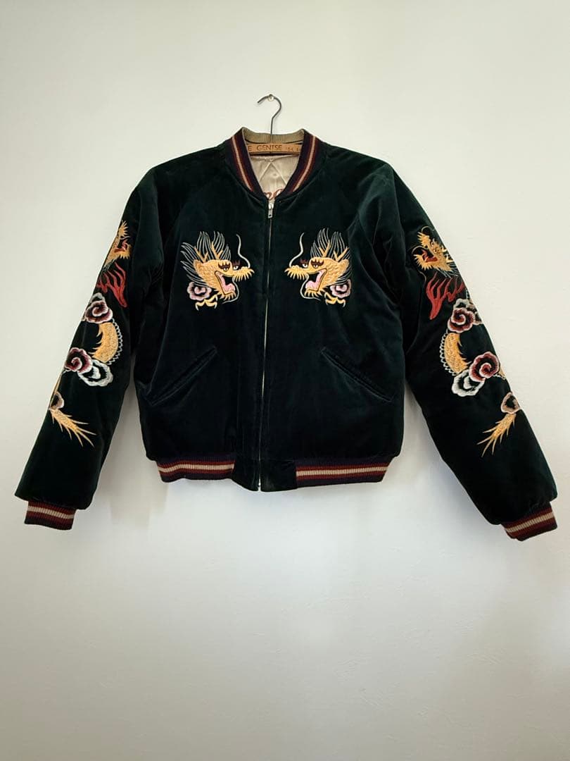 テーラー東洋 スーベニアジャケット DRAGON×OKINAWA 別珍×サテン