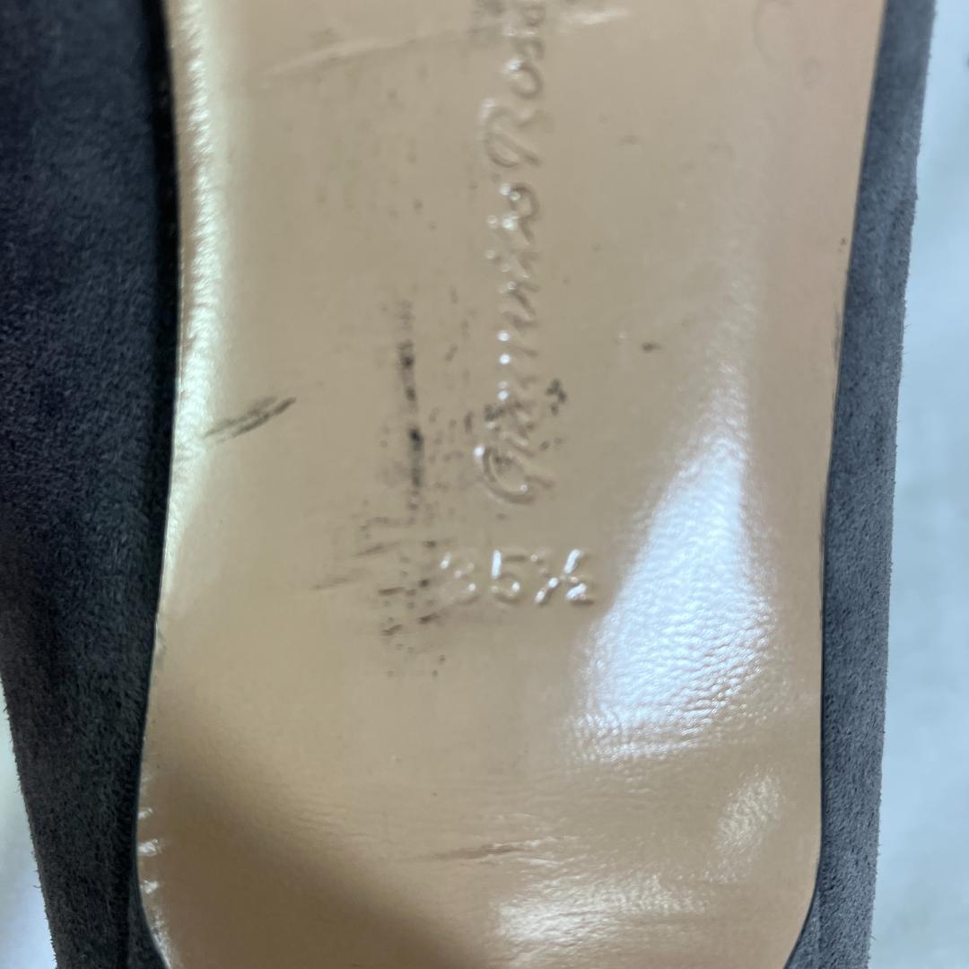 ジャンヴィトロッシ スエード ポインテッドトゥ パンプス グレー　22.5cm