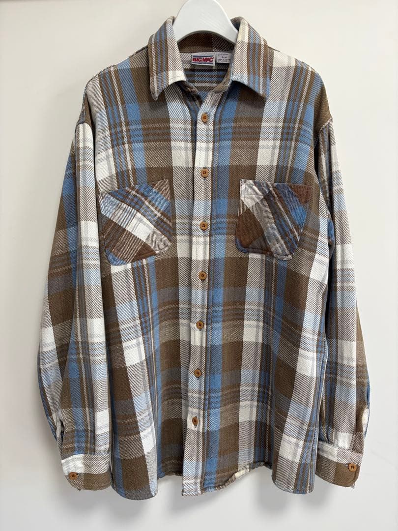 BIG MAC ヘビーネルシャツ　80s BIG MAC 80s ヘビーネルシャツ チェックシャツ 肉厚 ヘビネル ビッグ