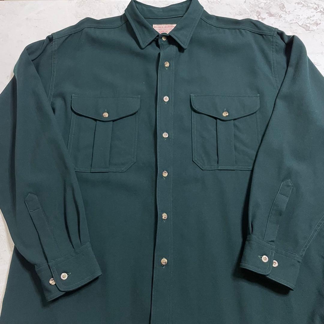 FILSON ヴィンテージ ダークグリーン 長袖ネルシャツ XL FILSON（フィルソン） VINTAGE FLANNEL WORK SHIRTS ヴィンテージ