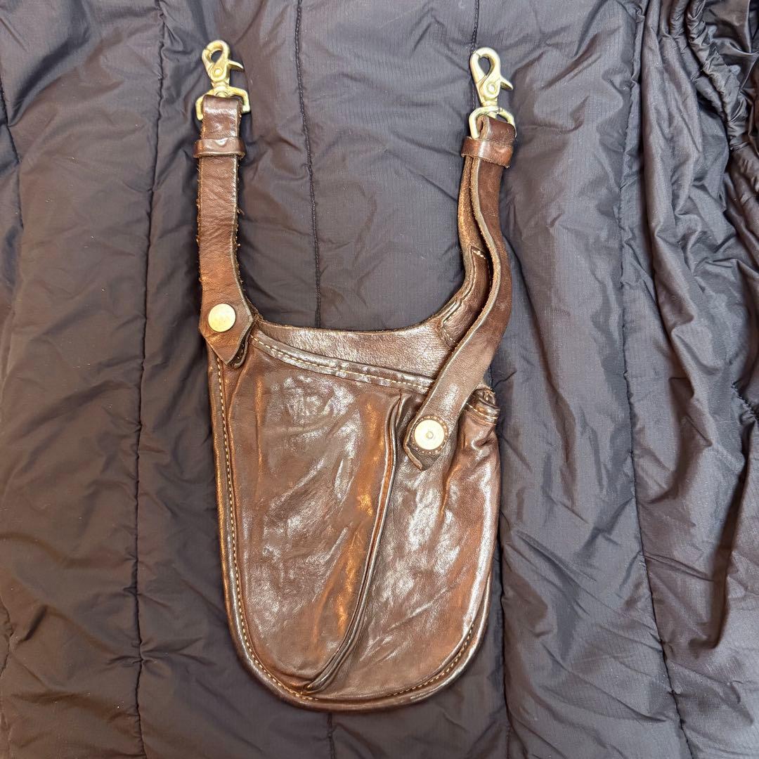 お値下げ依頼者ISAMU KATAYAMAバックラッシュレザー ボデバッグ