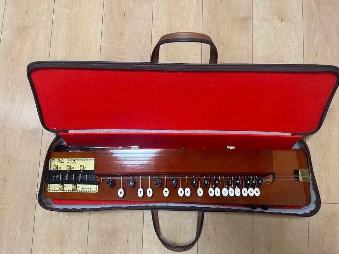 大正琴 13弦 ケース付き　スズキ　砂丘　説明書付き