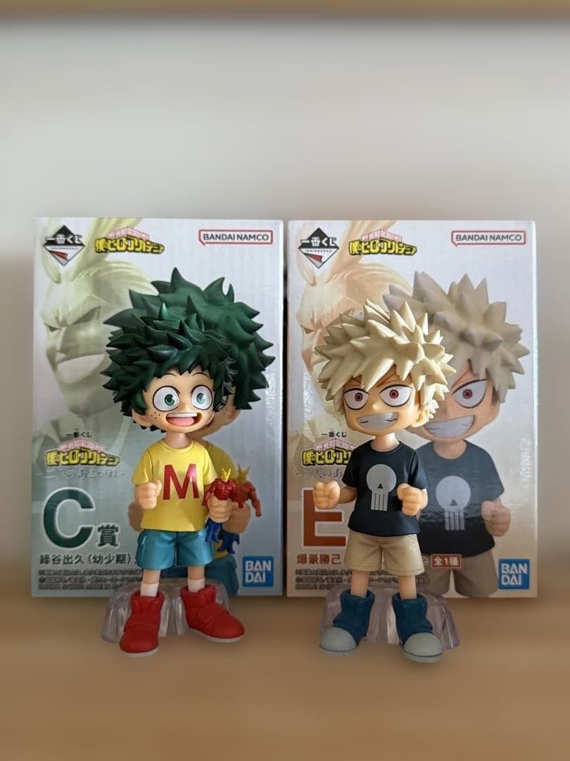 一番くじ ヒロアカ　フィギュア　二人のあこがれ C賞 緑谷出久 E賞 爆豪勝己