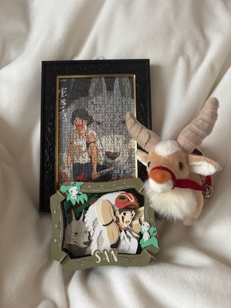 ジブリ　もののけ姫　パズル　ペーパーシアター　キーホルダー　セット