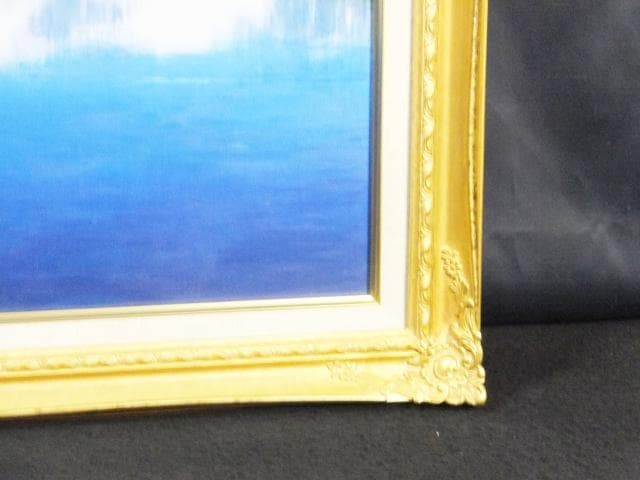 作者不詳 直筆サイン『マッターホルン展望』キャンヴァスに油彩 20号 0202A