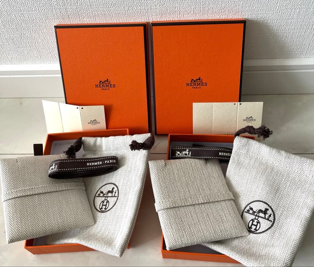エルメスのネックレス購入時の箱2個セット・保存袋・リボン付き　空箱　ショッパー 1301788649.jpg?1628434066