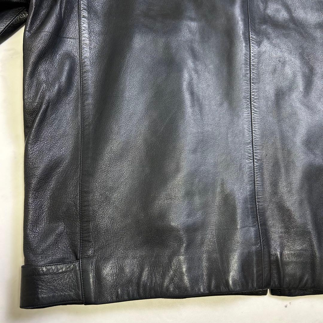 90s】仏製 アニエスベーオム レザー ドリズラージャケット 黒 riri