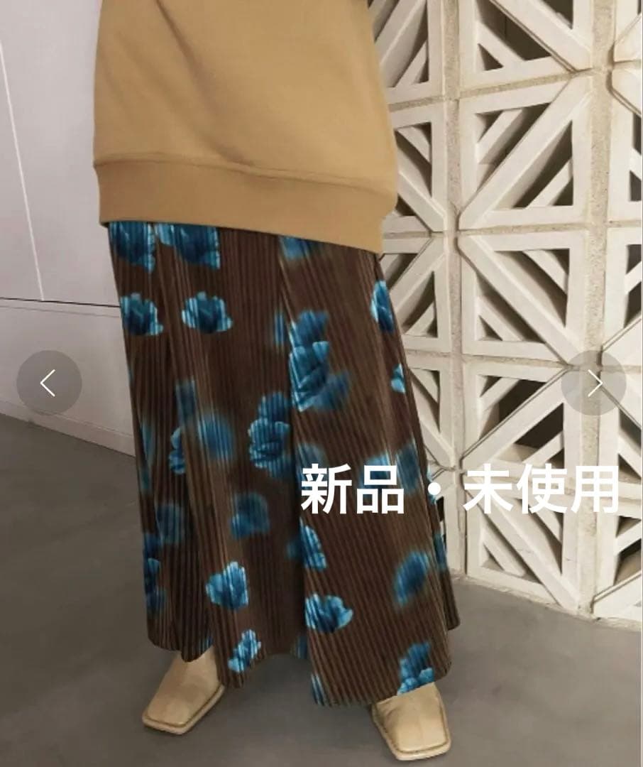 【Ameri】　MILA VELOUR CUT SKIRT M