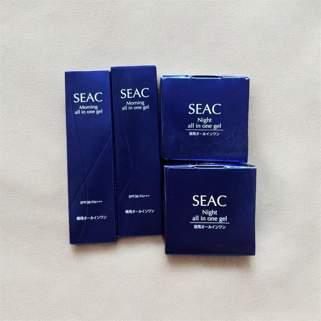 【新品未開封】 SEAC シーク シワ改善朝用夜用オールインワン　クリーム　4つ