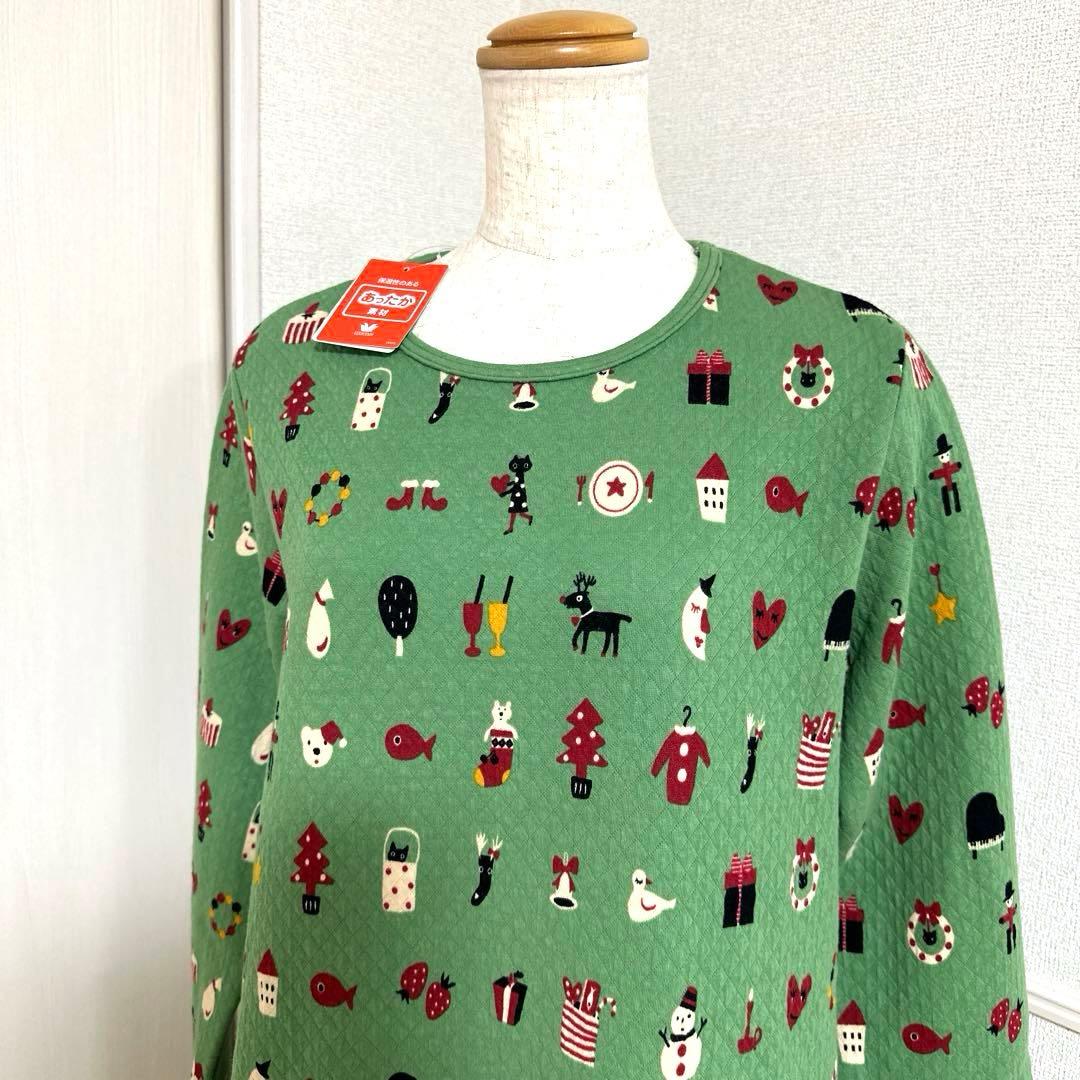 新品未使用タグ付　日本製ワコールマタノアツコあったか素材キルティングパジャマM