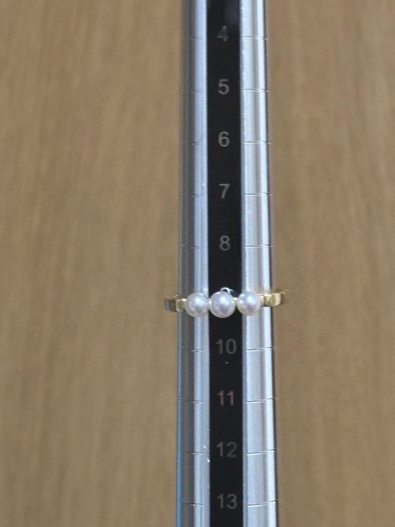 ミキモト K18YG 3連パールリング - メルカリ