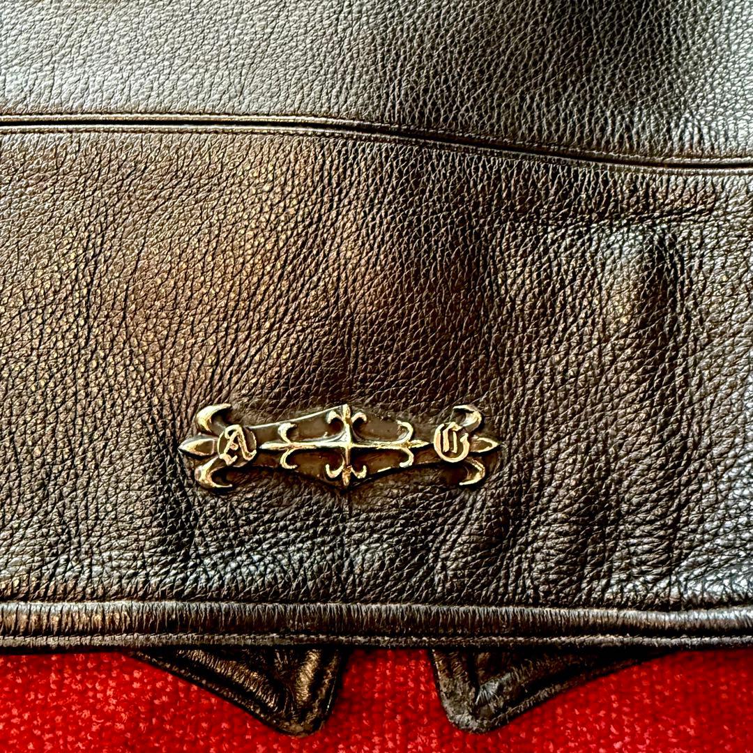 A&Gエーアンドジー レザーベスト シルバー925本革&スティングレー