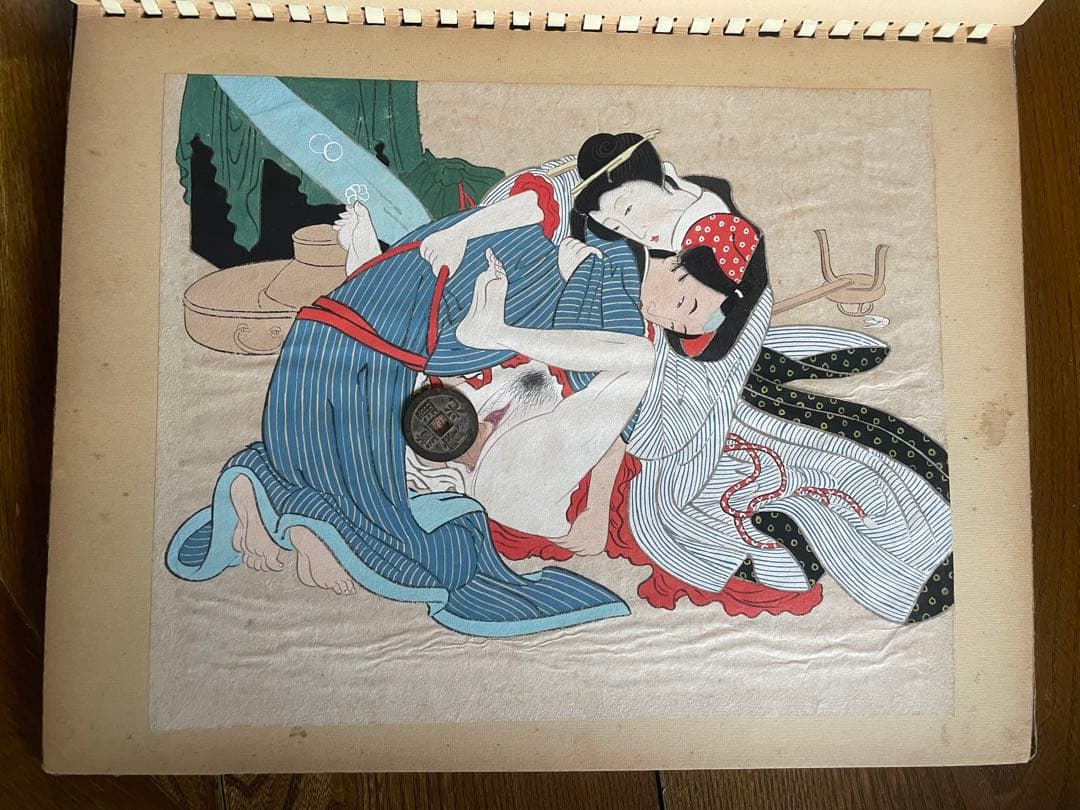 春画　12幅　日本画　肉筆　骨董　年代物　手描き