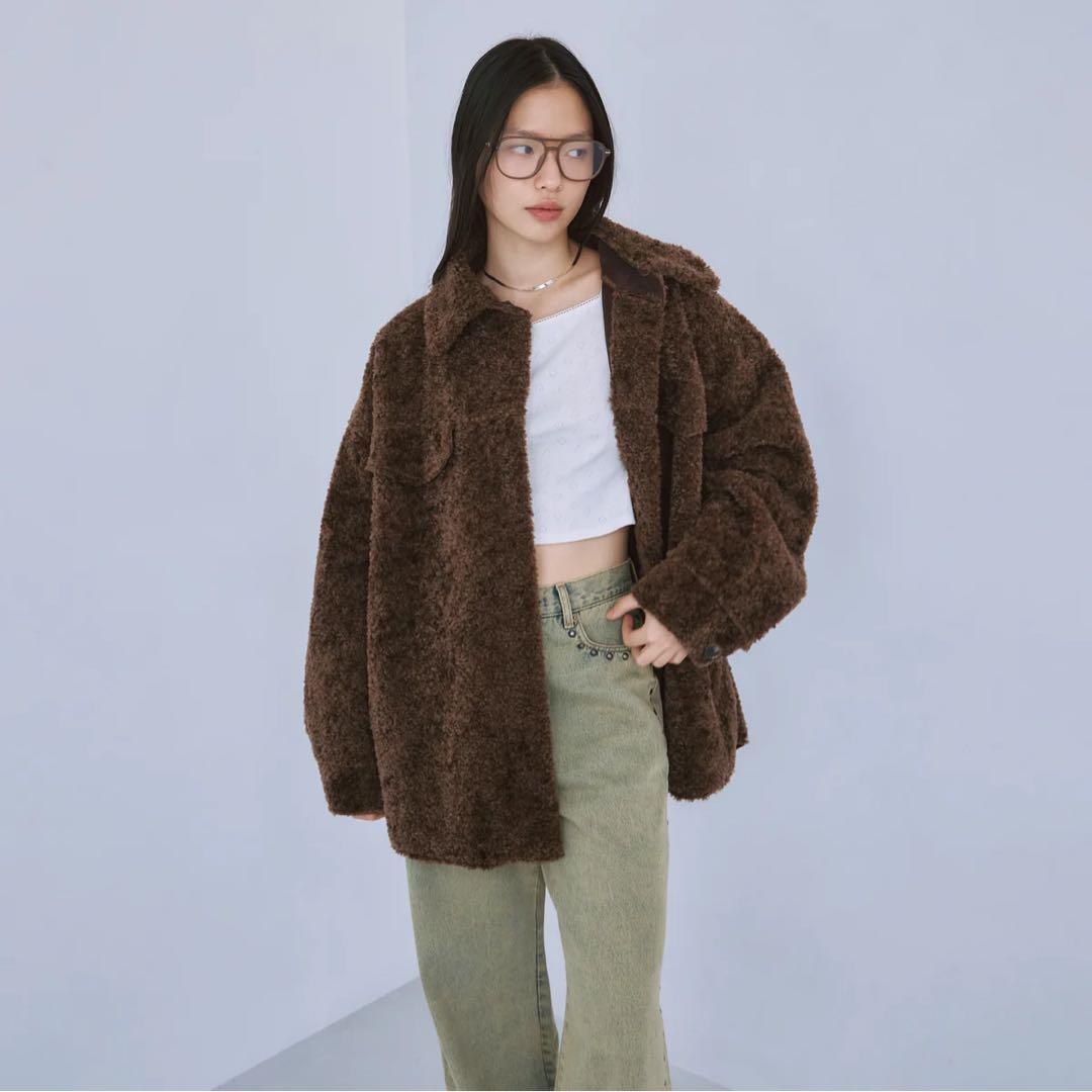 searoomlynn BOAスエードオーバーシャツジャケット S - メルカリ