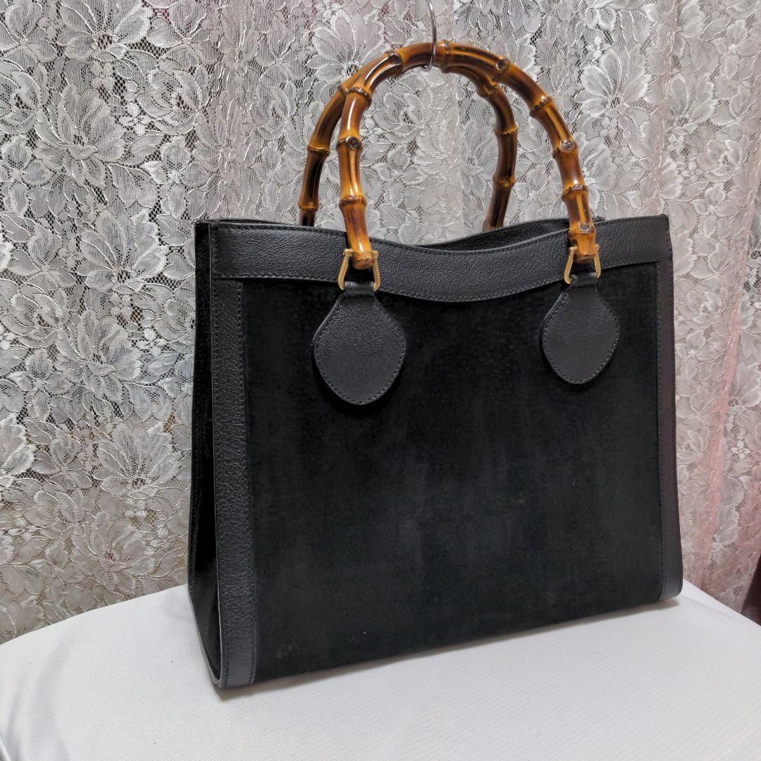 GUCCIバンブースエードバックダイアナ黒　　　　　　　　　完全リペア済み