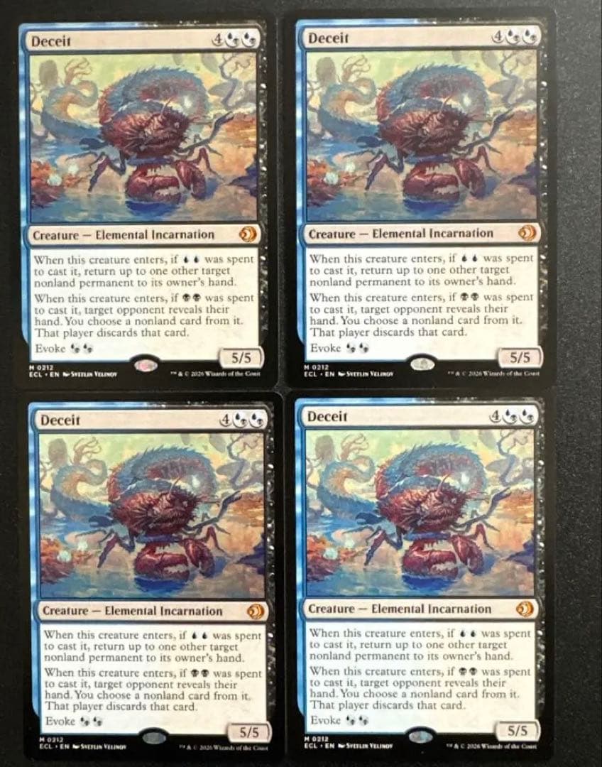 欺瞞　Deceit 4枚セット マジック：ザ・ギャザリング