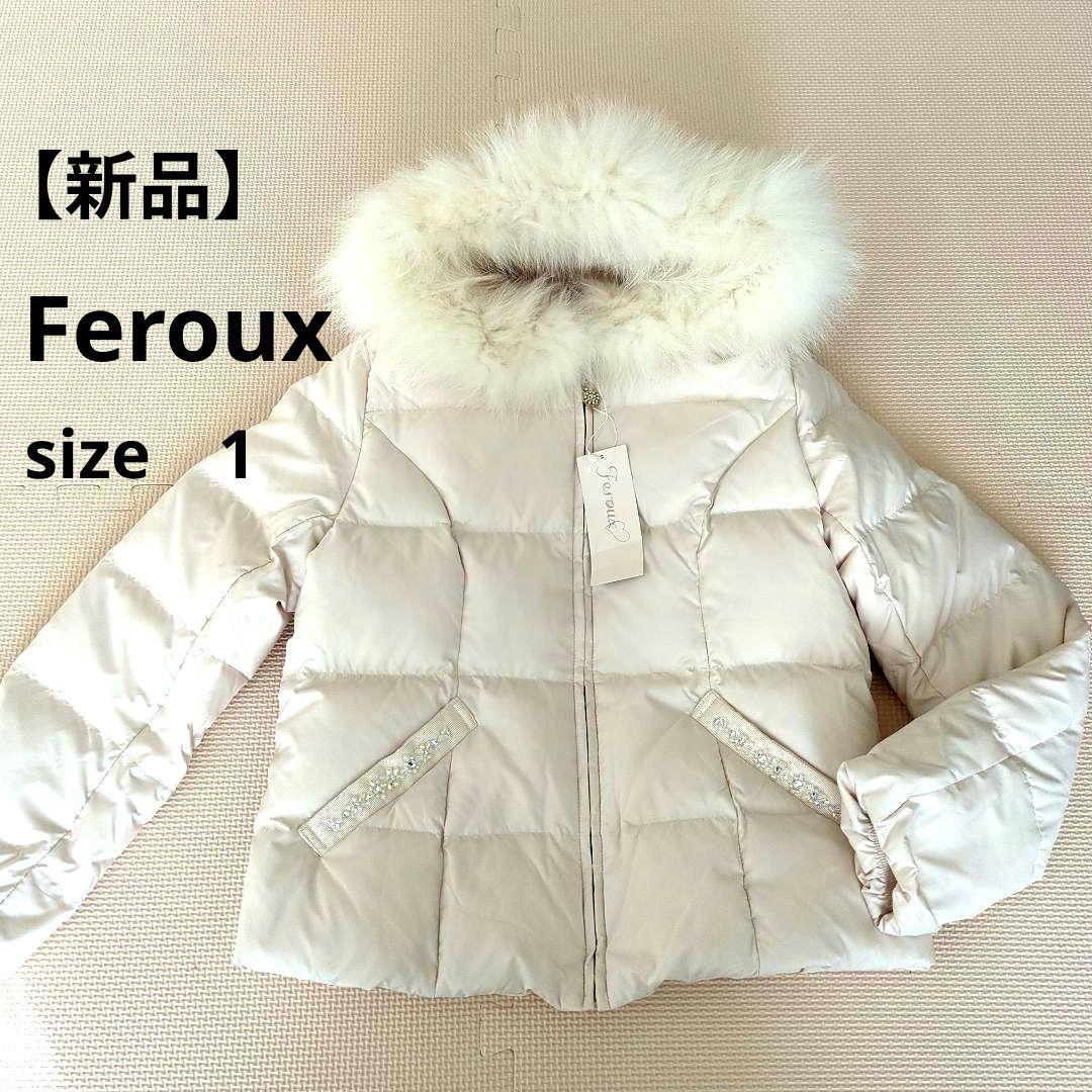 ✽mimoza✽　【新品】Feroux　フード付きダウンジャケット 白
