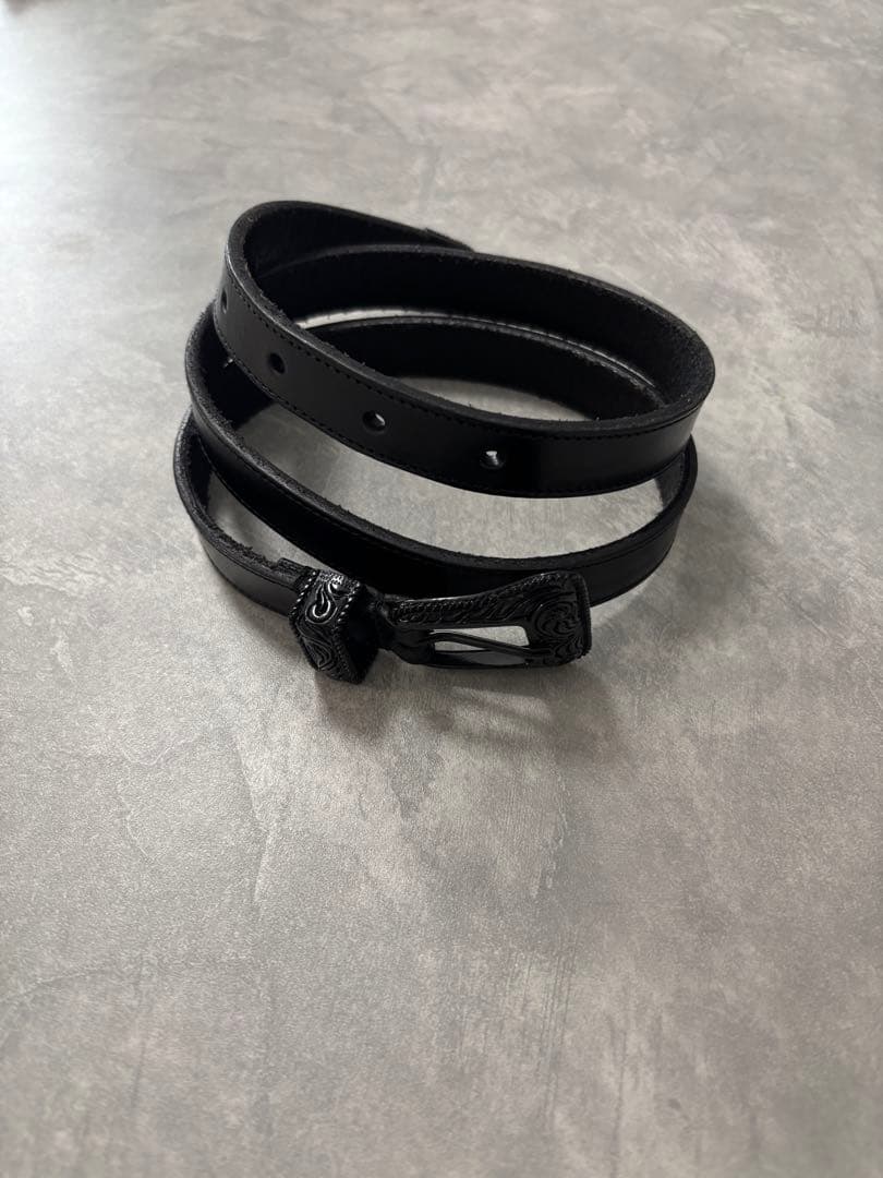 SAINT LAURENT ブラックベルト　ウエスタン