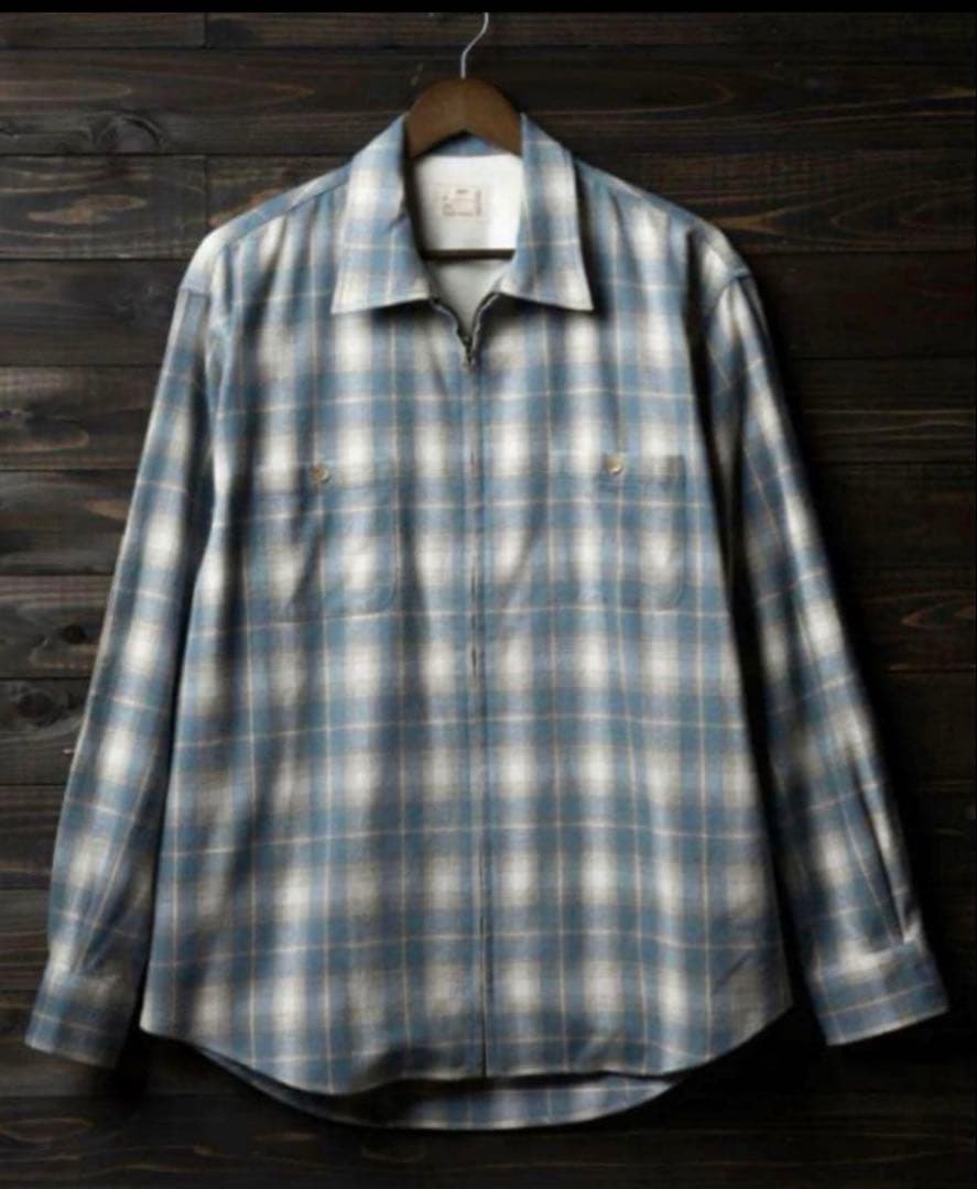 PABLO VINCI Ombre check zip shirt サイズS