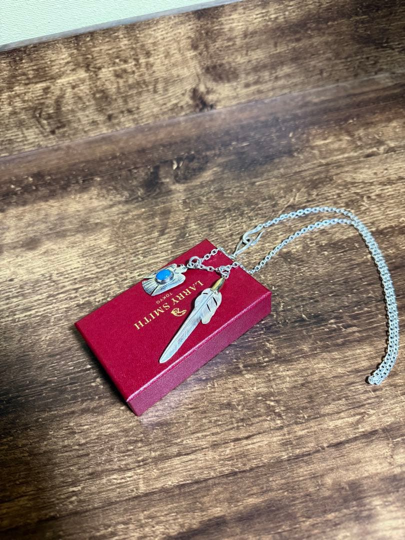 LARRY SMITH ネックレス ターコイズ カゼキリフェザー ラリースミス