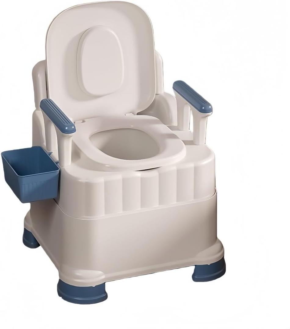 【開封・未使用】 ポータブルトイレ 介護用 非常トイレ 折りたたみ 高さ調節可能