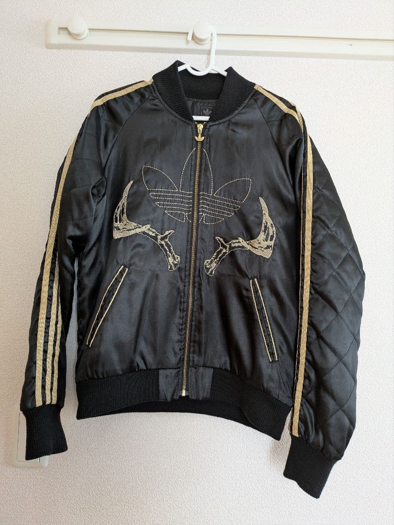 2008秋冬モデル　メンズS　adidas ブラック スカジャン　美品