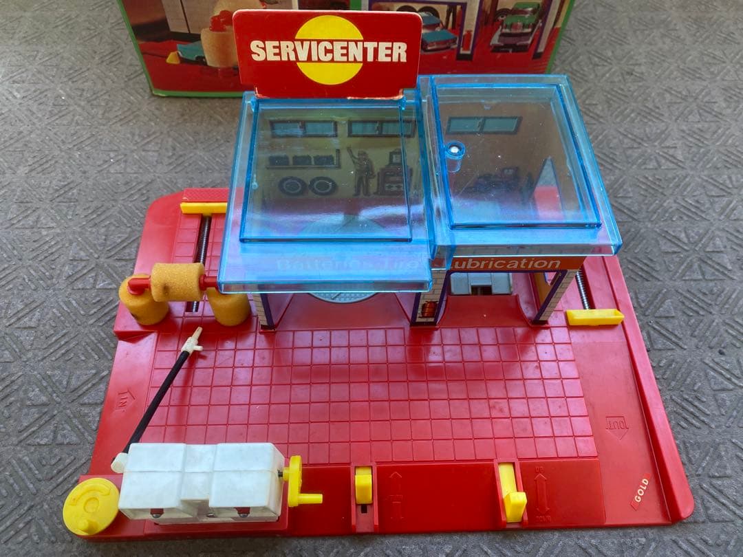 昭和レトロ トミー ミニカーワールドシリーズ サービスステーション
