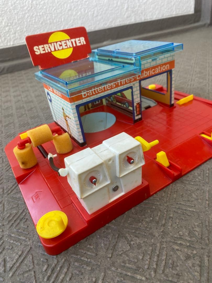 昭和レトロ トミー ミニカーワールドシリーズ サービスステーション