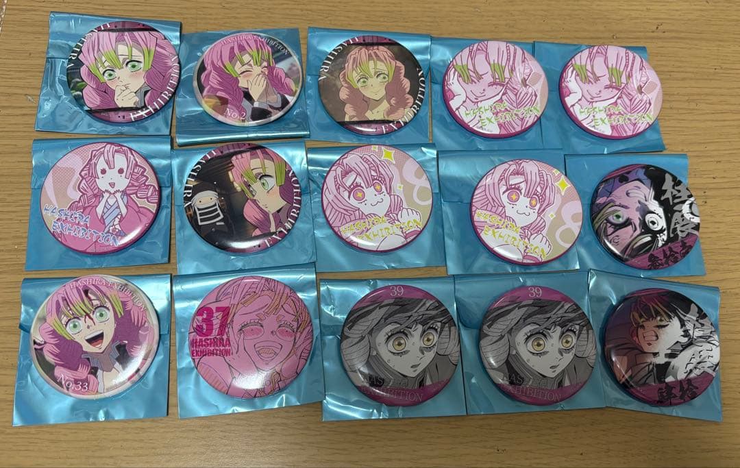 南*海様 鬼滅の刃 柱展 エモーショナル缶バッジ エモ缶 甘露寺蜜璃 15点