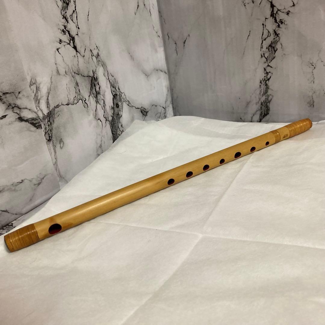 篠笛 鳳由 六本調子 天地巻 袋付