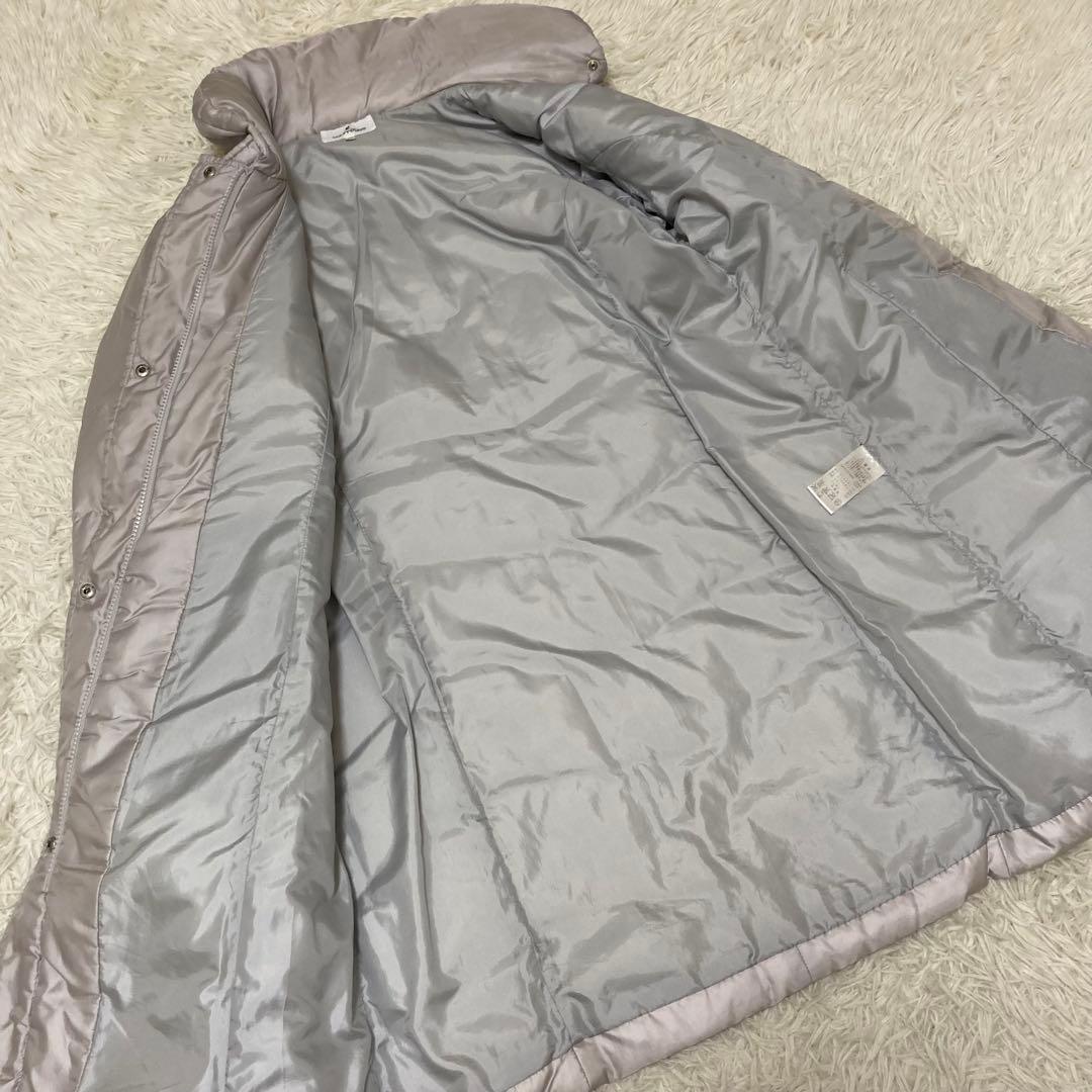 courreges クレージュ ロゴ入りダウンコート アウター シルバー 40