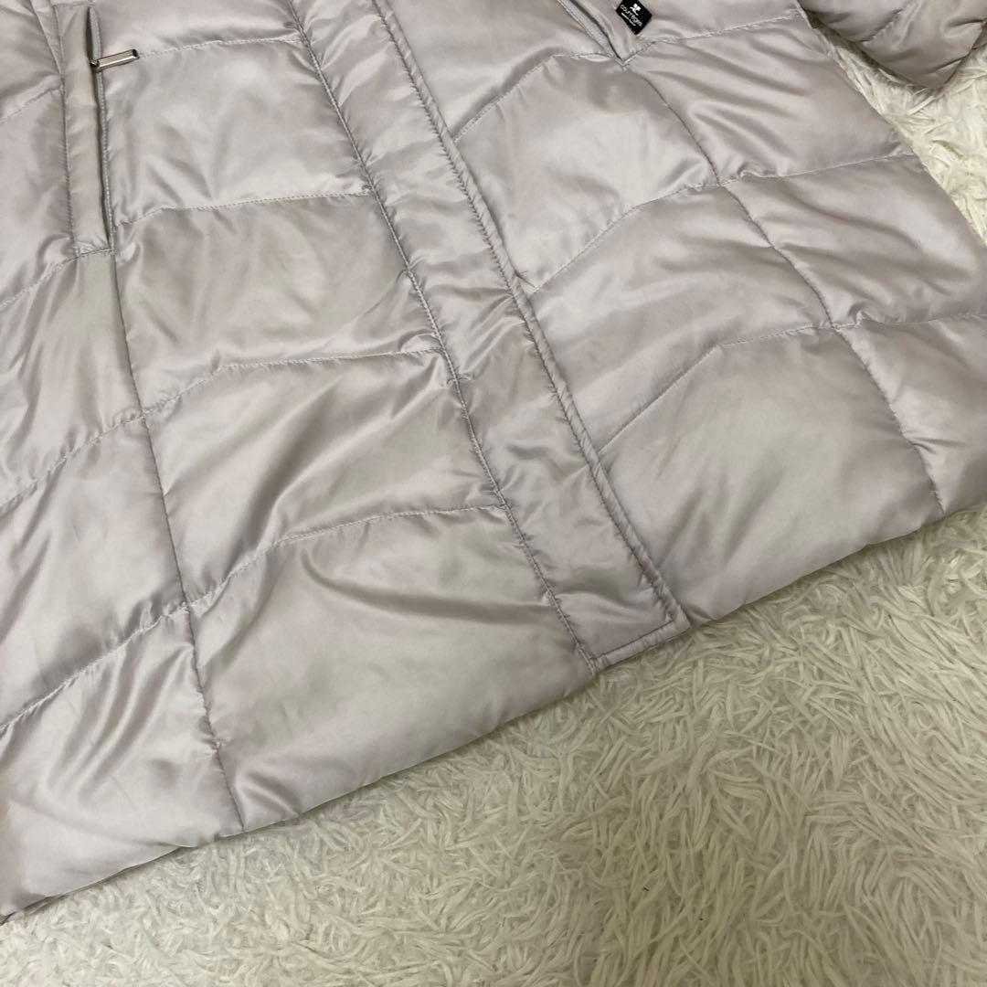 courreges クレージュ ロゴ入りダウンコート アウター シルバー 40