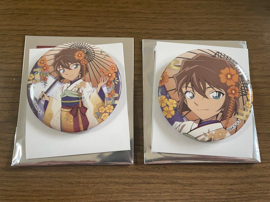 名探偵コナン 秋の華和装 缶バッジ スパークリング・通常 灰原哀