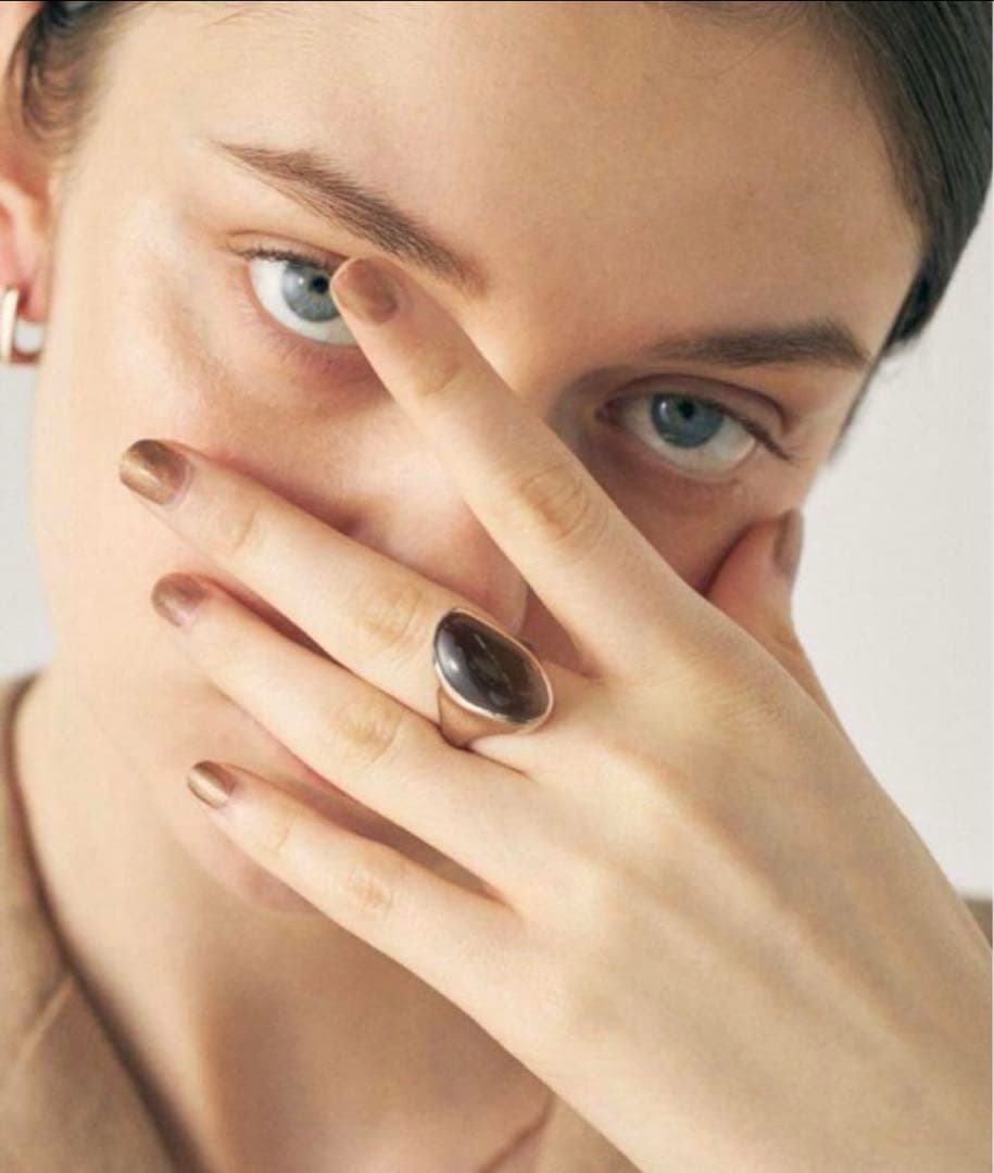 た*け様 【美品】ete エテ リキッドロウ リング スモーキークォーツ 9