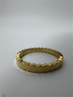K18ゴールド 波形エッジリング1.26g 9号