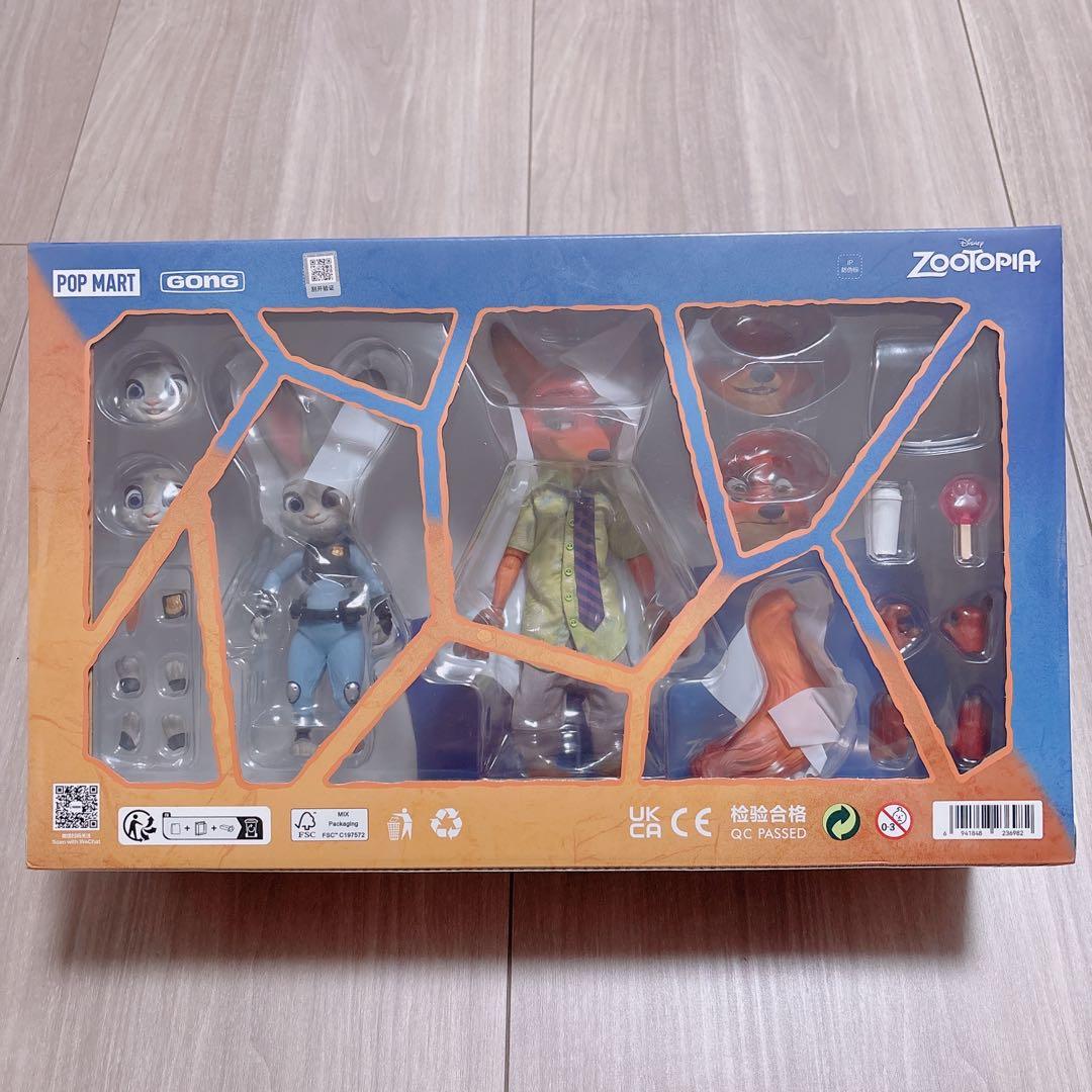 POPMART GONG【ズートピア】ニック ジュディ アクションフィギュア 予約 Gong Studio 『ズートピア』 ジュディ＆ニック 2体セット