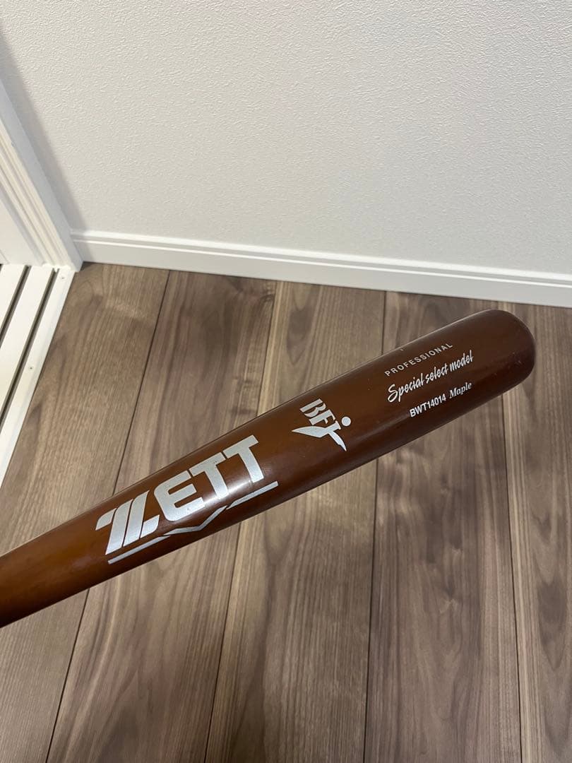 ZETT 硬式木製バット ブラウン 84cm 870g ミドルバランス BFJ