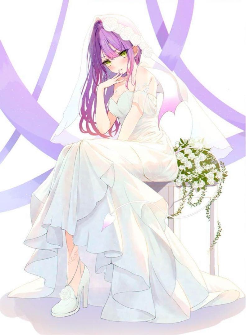 ホロライブ 常闇トワ タペストリー ウェディング衣装 - メルカリ