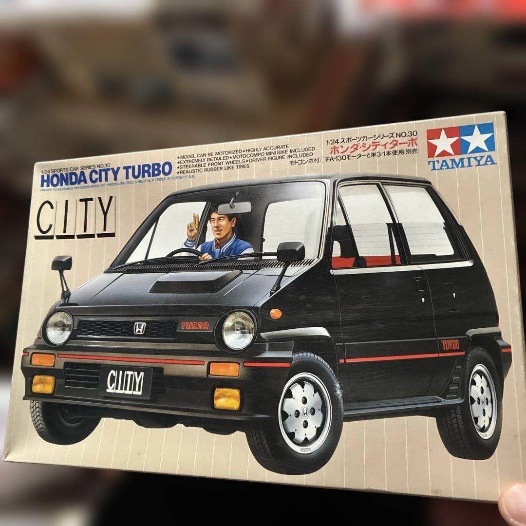 TAMIYA HONDA CITY TURBO 1/24当時物 Tamiya 1/24 Sports Car Series Honda City Turbo Scale Model Kit 24369
