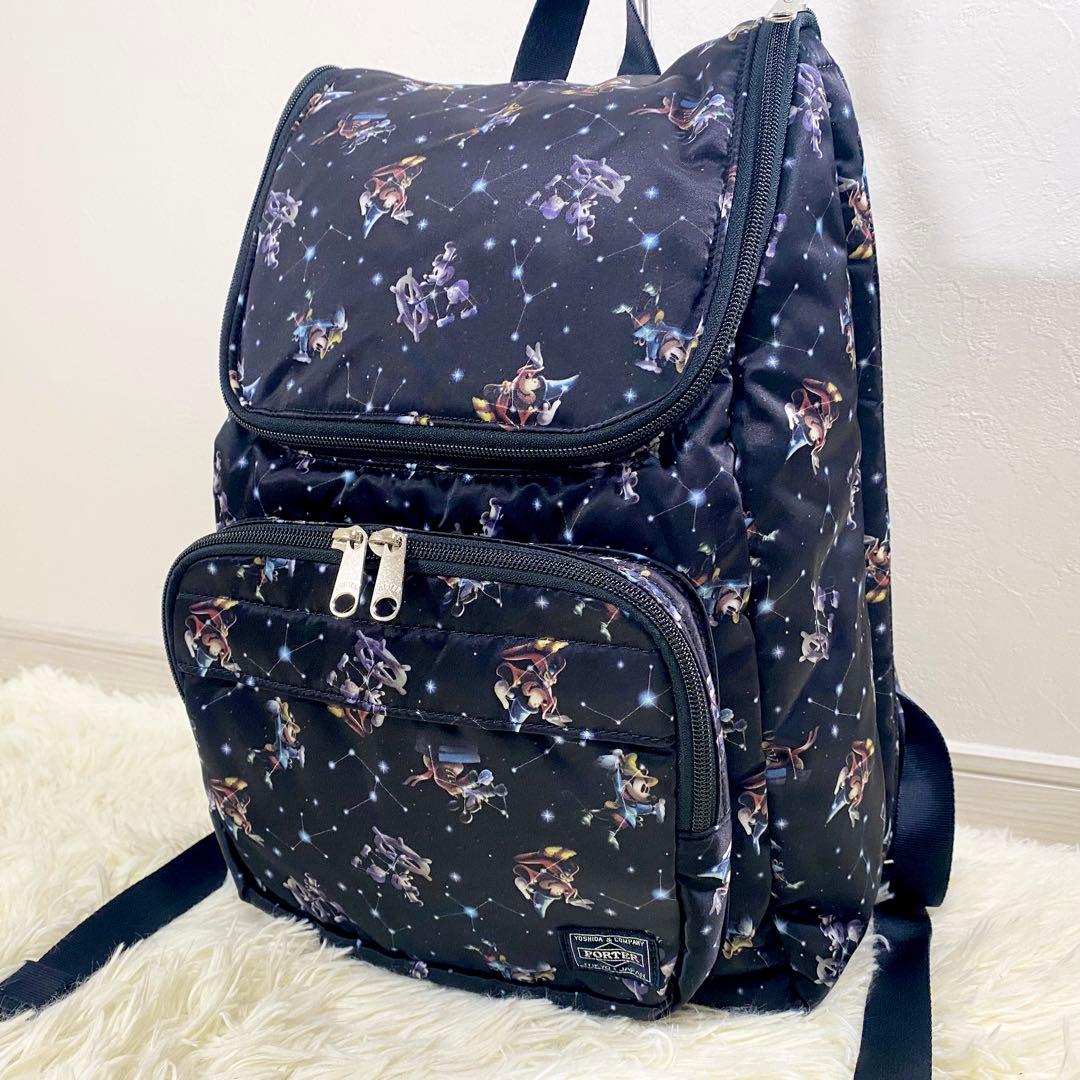 極美品　ポーター　リュック　ディズニー　コラボ　90周年　ミッキー　ブラック Samantha Thavasa（サマンサタバサ） ミッキー スクリーンデビュー90