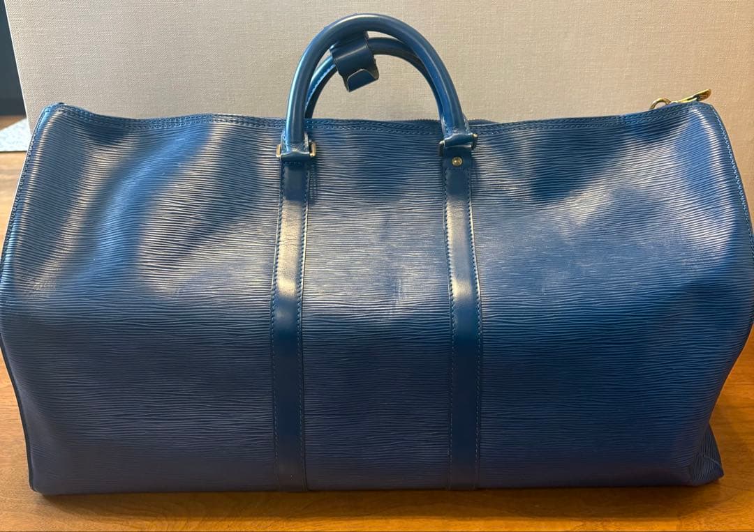 Louis Vuitton エピレザー ボストンバッグ トレドブルー