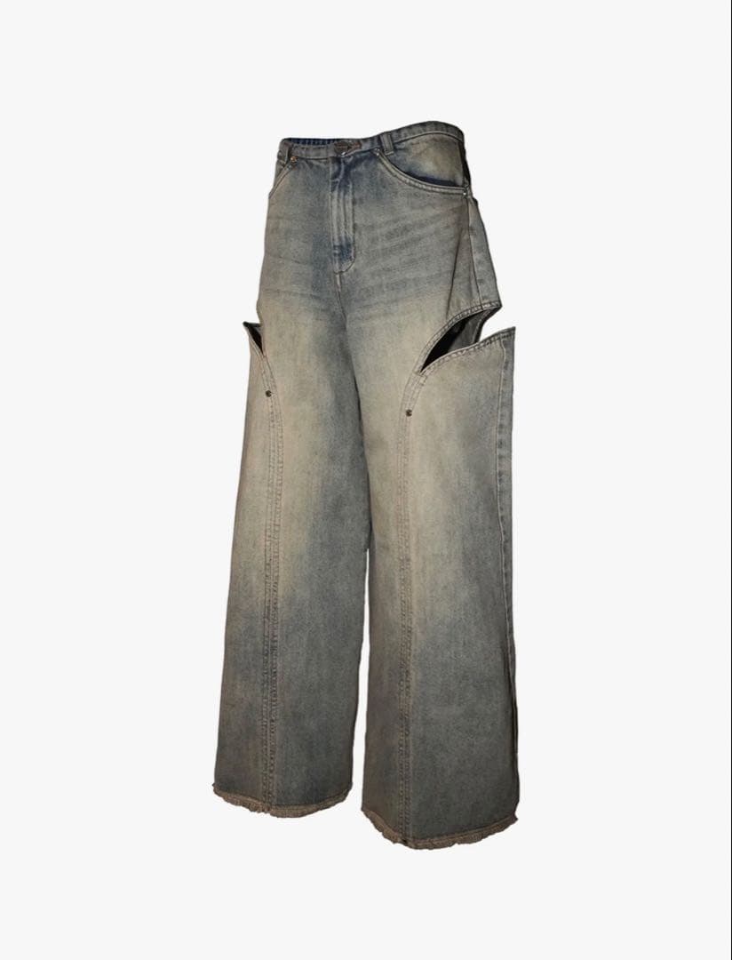 パンツ S cutting denim 2 blue THEREDTHREAD