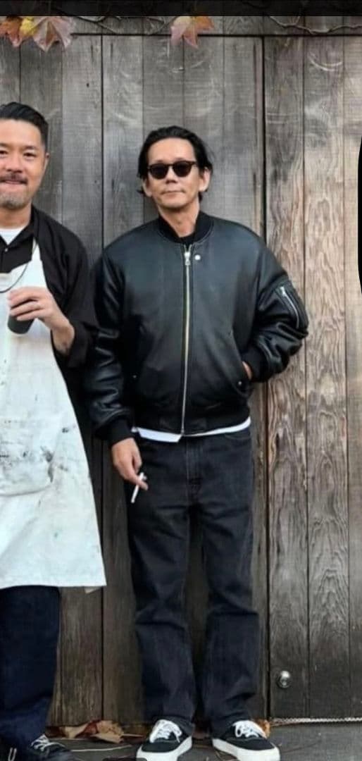 STUSSY LEATHER BUILT BOMBER L レザージャケット - メルカリ